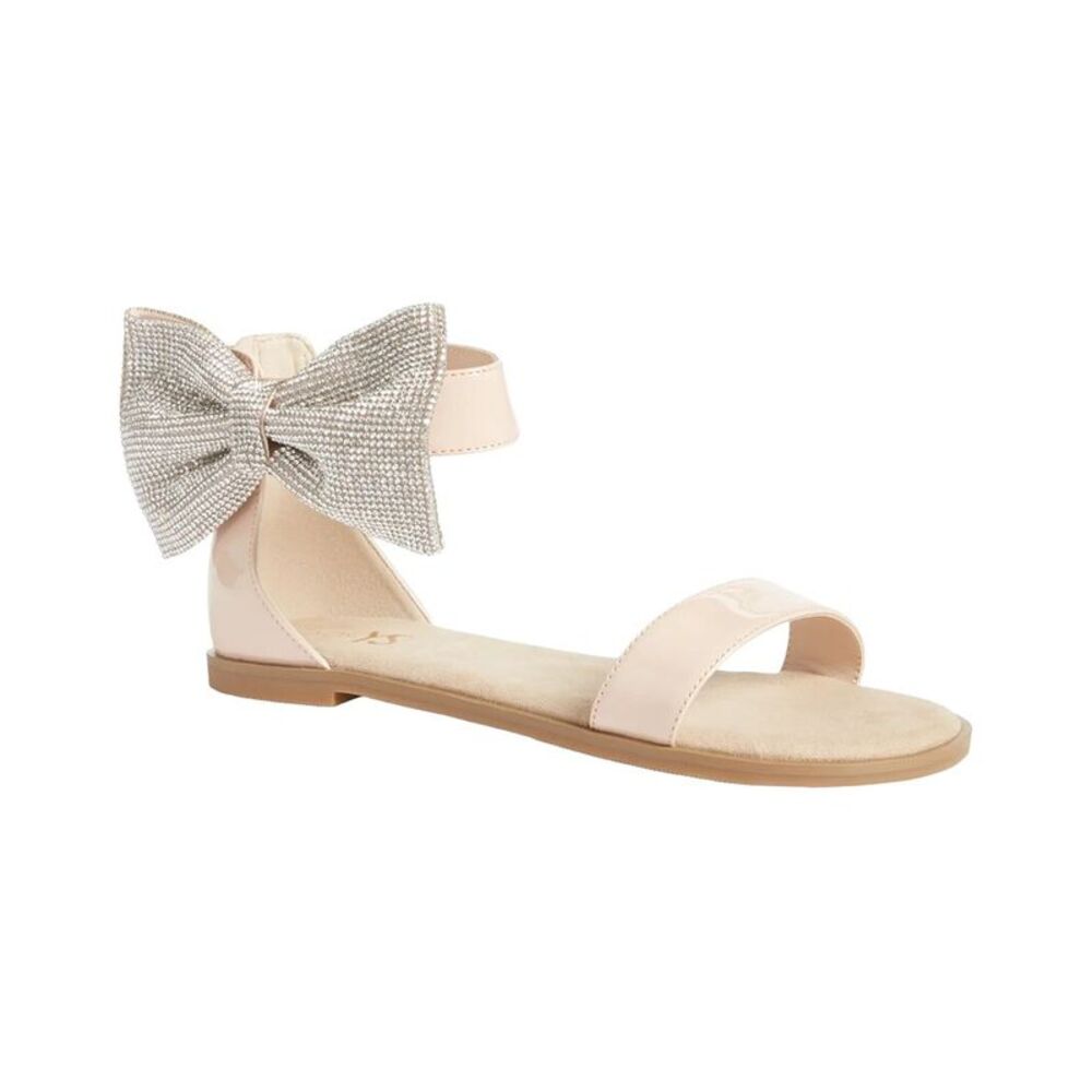 Yosi Samra Miss Cambelle Crystal Bow Sandal, Beige